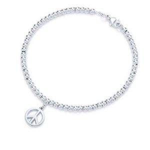 Tiffany & Co Peace Sign Sterling Silver Bracelet